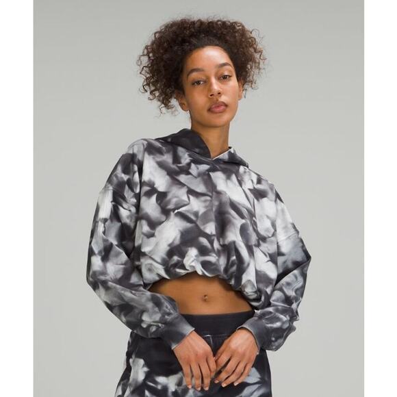 Lululemon LA All Yours Bubble Hem Hoodie in Deep Coal Wave Wash Sz 4 / 6 - Picture 1 of 8